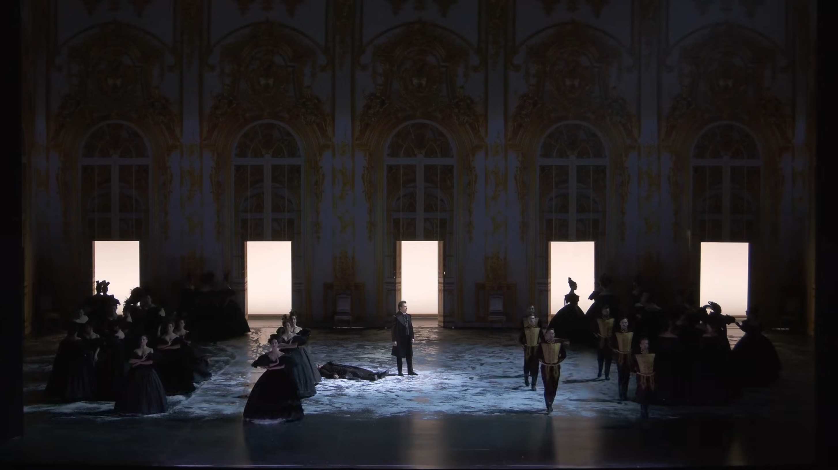 Скриншот фрагмента оперы&nbsp;«Евгений Онегин»
Opéra national de Paris&nbsp;/ YouTube&nbsp;&nbsp;