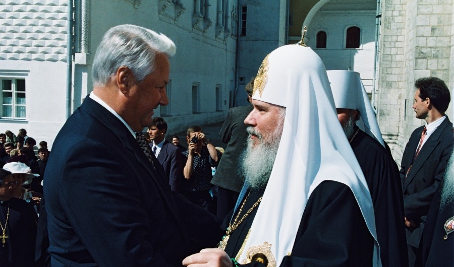 Встреча президента РФ Б.Н. Ельцина с Патриархом Московский и всея Руси Алексий II.7 июня 1995 г.
Фото: Дмитрий Соколов /&nbsp;yeltsin.ru